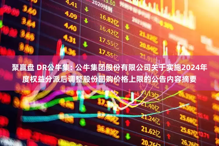 聚赢盘 DR公牛集: 公牛集团股份有限公司关于实施2024年度权益分派后调整股份回购价格上限的公告内容摘要