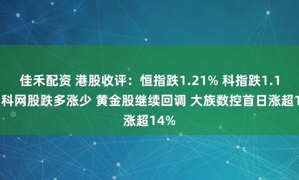 佳禾配资 港股收评：恒指跌1.21% 科指跌1.11% 科网股跌多涨少 黄金股继续回调 大族数控首日涨超14%